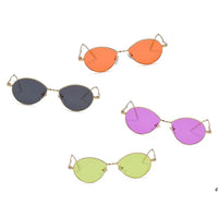 Thumbnail for Hickory | S3009 - Small Retro Vintage Metal Round Sunglasses - 4 COLORS -