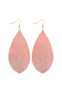 Thumbnail for Grunge Tone Fringe Drop Leather Earrings - 12 COLORS -