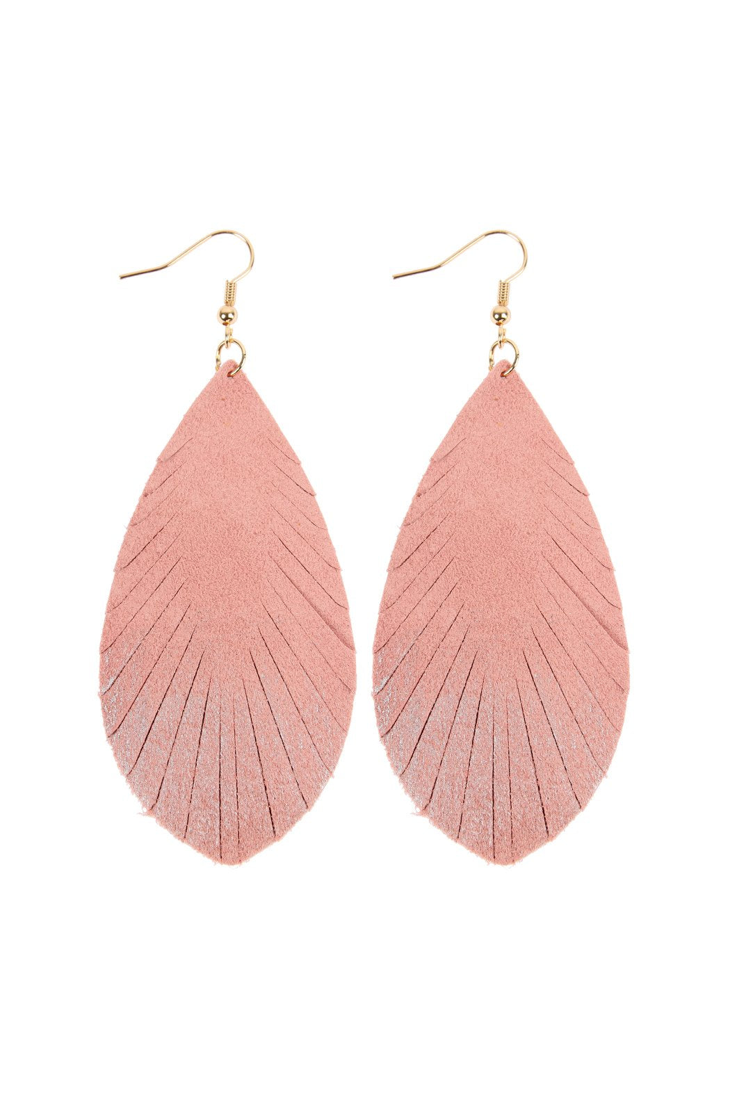 Grunge Tone Fringe Drop Leather Earrings - 12 COLORS -