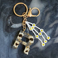 Thumbnail for Ellison & Young - Baby Daisy Initial Key Chain - 20 LETTERS - FIND YOURS! -