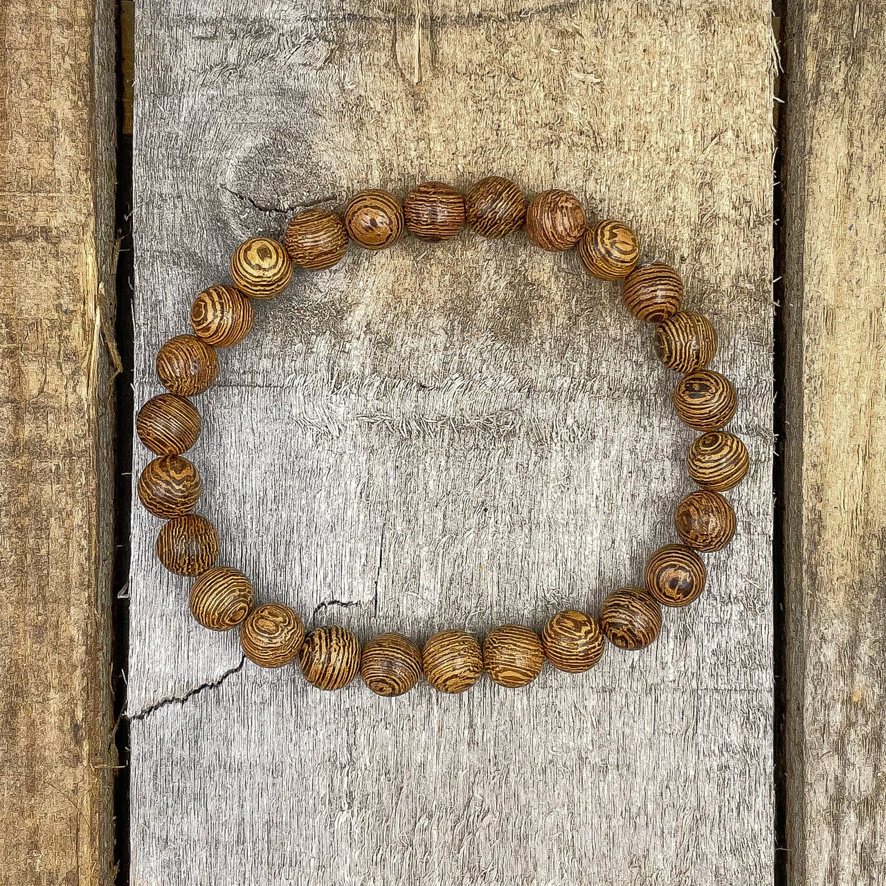 Union - Zebrawood Mala Beaded Bracelet -