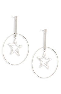 Thumbnail for Knotty - Floating Star Drop Hoops -