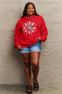 Thumbnail for Simply Love Full Size LET IT SNOW Long Sleeve Sweatshirt - SIZES S THRU 3XL - T - 3 COLORS -