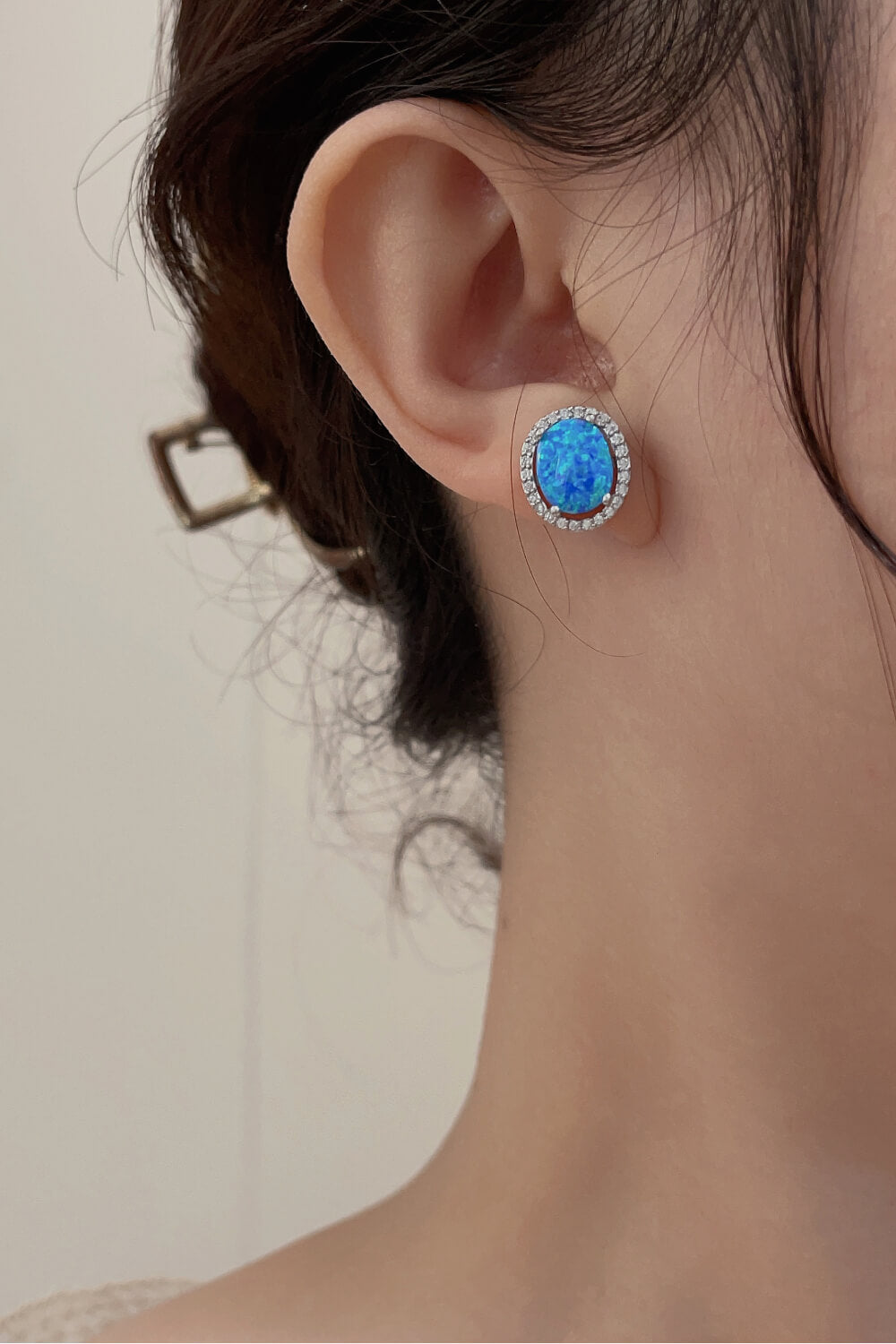 Opal Round Earrings - T - 2 COLORS -