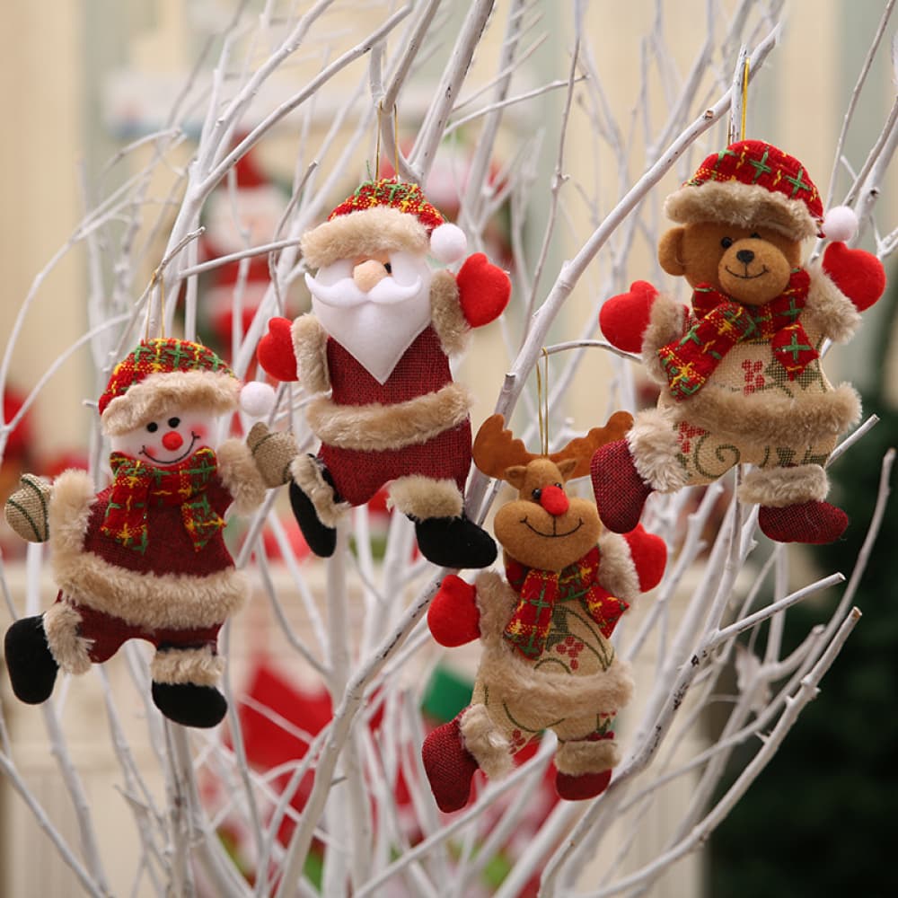 4-Piece Christmas Hanging Ornaments - 7" - 4 PCS. - [5-10 DAY DELIVERY] - T - 4 TYPE SET -