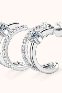 Thumbnail for Moissanite 925 Sterling Silver C-Hoop Earrings