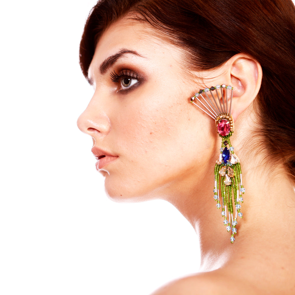 BEGADA - The Dancing Peacock Earrings -