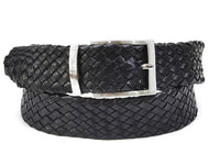 Thumbnail for PAUL PARKMAN - Men's Woven Leather Belt Black -