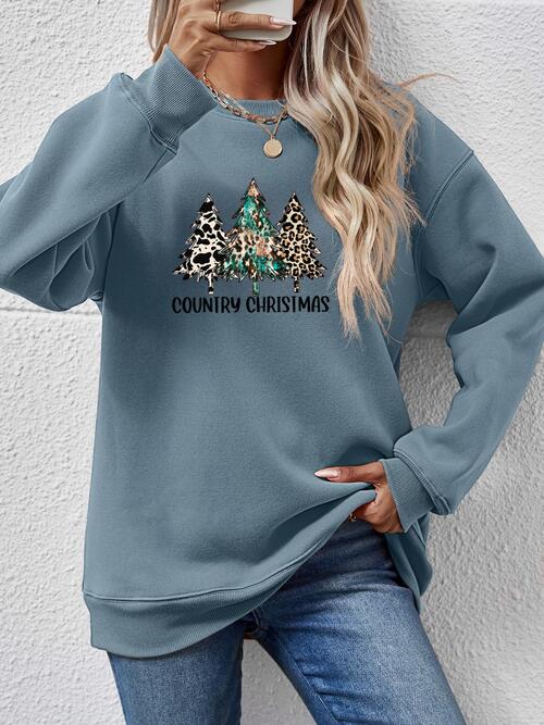 Graphic Round Neck Dropped Shoulder Sweatshirt - T - 9 COLORS -