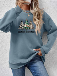 Thumbnail for Graphic Round Neck Dropped Shoulder Sweatshirt - T - 9 COLORS -