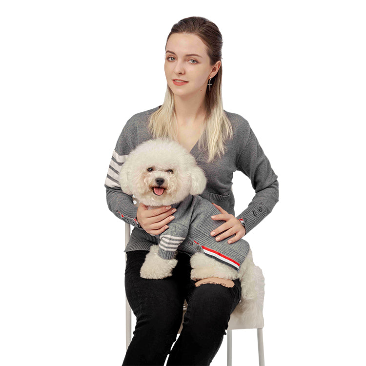 Human Sweater and matching Dog Clothing - Four-Legged Overalls - Too Cool! - Human & Pet Sweaters Sold Seperately [10-15 DAY DELIVERY - 1 COLOR -