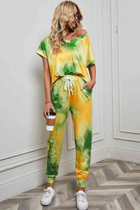 Thumbnail for Tie-Dye Top and Pants Set - 2 PCS. - T - 5 TIE DYE COLORS -