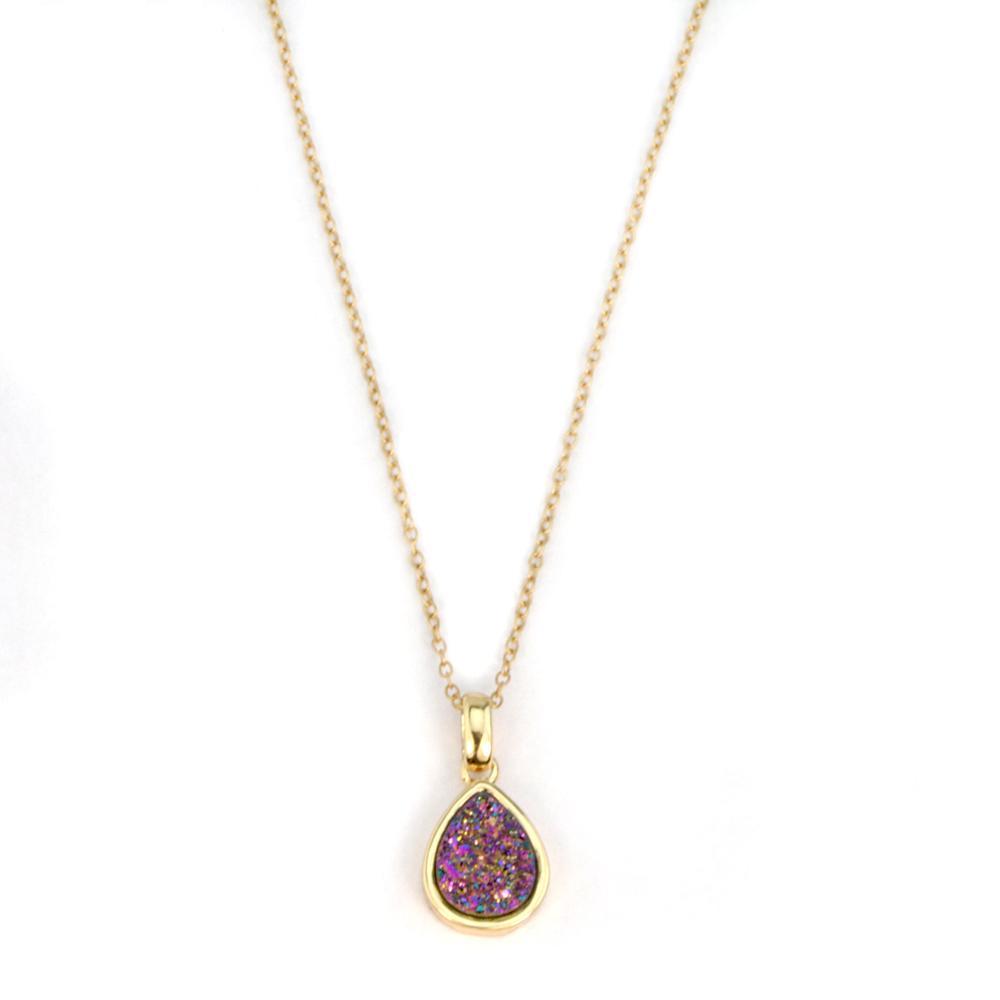 Christy Jean - Emma Teardrop Pendant in Gold - 6 COLORS -