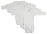 Thumbnail for Bambini Long Sleeve White Onezie 3 Pack - 1 COLOR -