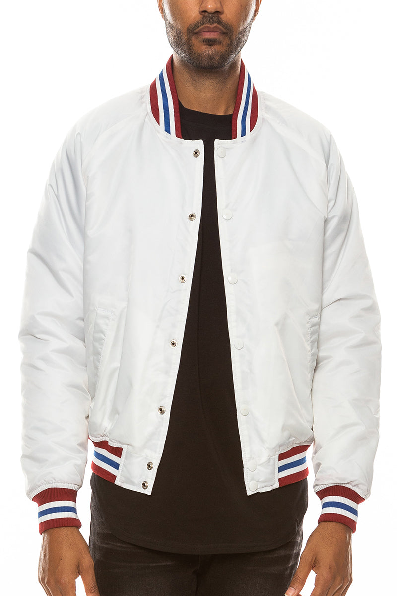 Classic Varsity Windbreaker Bomber Jacket - 1 COLOR -