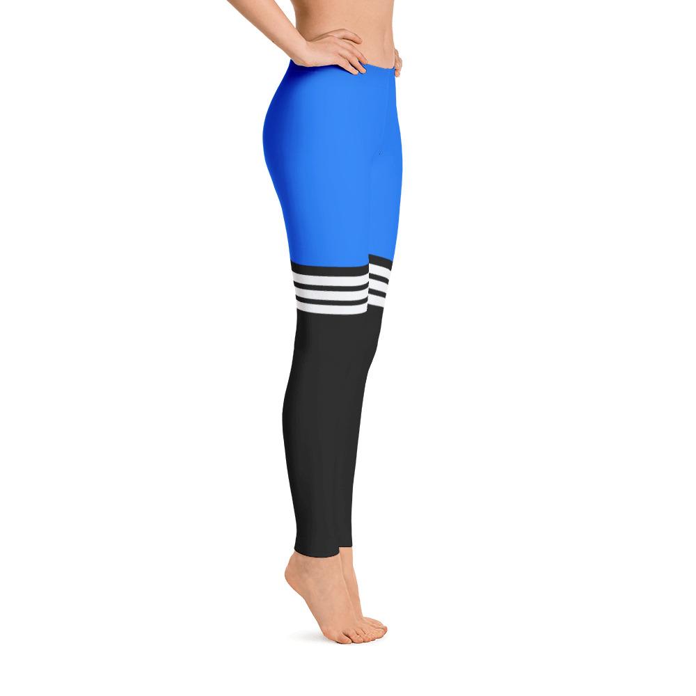 FYC - Women's All Day Comfort Full Length Leggings Royal Pacific Supply Stripe - 1 COLOR -