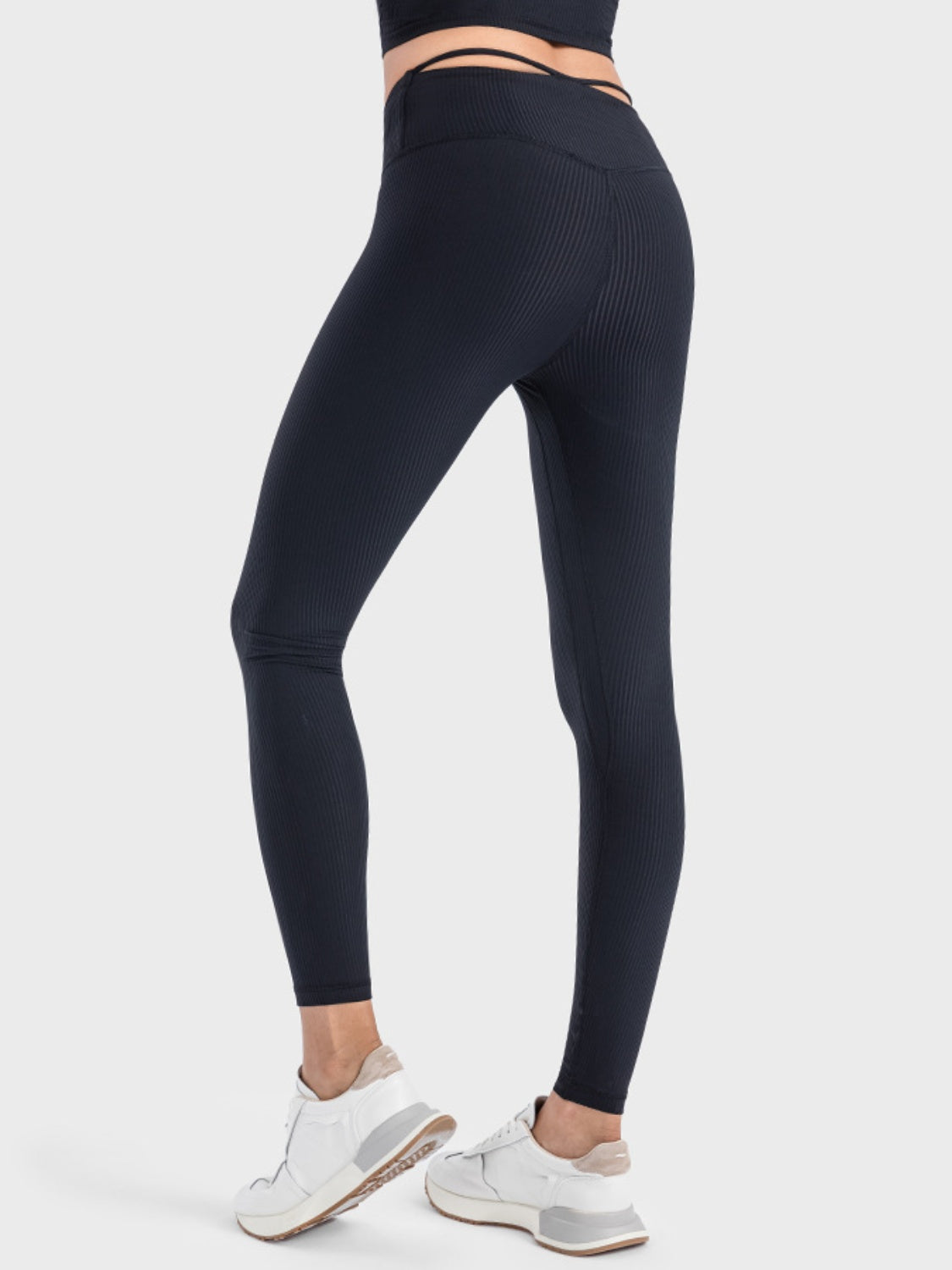 Wide Waistband Sports Leggings - T - 4 COLORS -