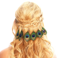 Thumbnail for KRISTIN PERRY - Peacock Feather Hair Grip -