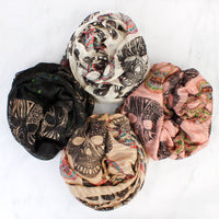 Thumbnail for Riah Fashion - Infinity Sugar Skull Scarf - 4 COLORS -