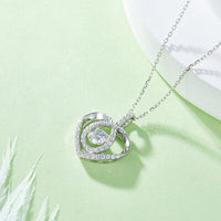 Thumbnail for Moissanite 925 Sterling Silver Heart Shape Necklace