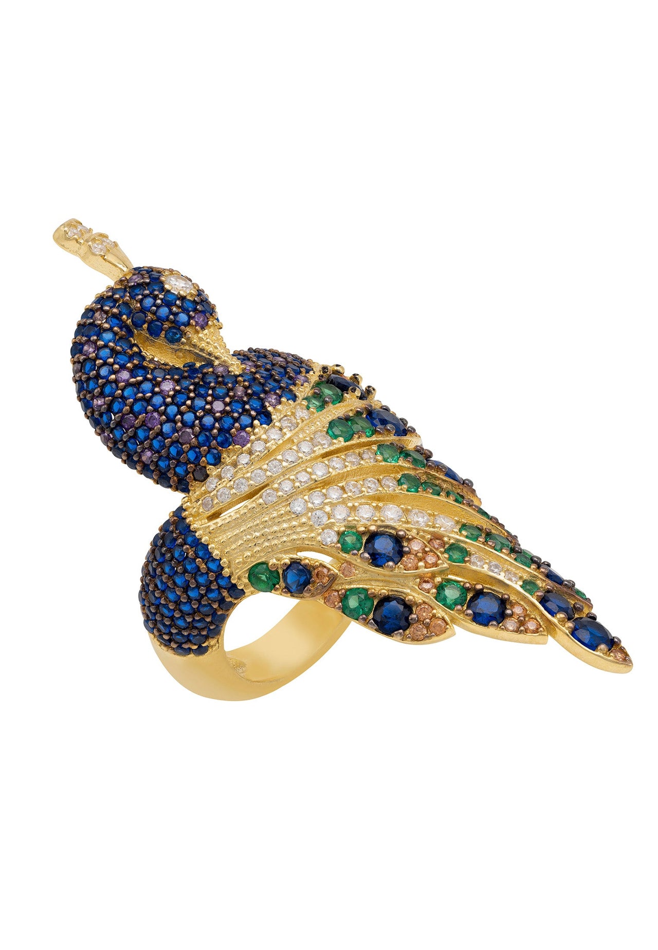 LATELITA - Peacock Cocktail Ring Gold -