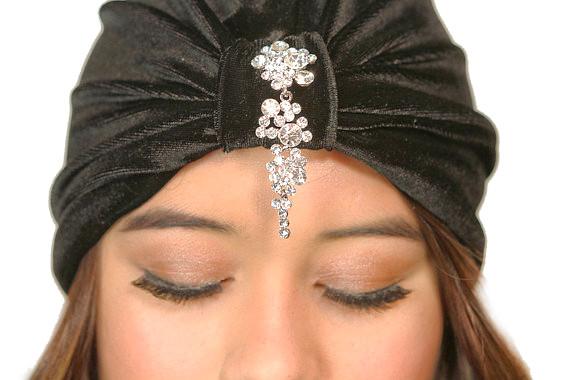 KRISTIN PERRY - Cascading Crystals Turban - 1 COLOR -