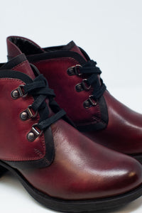 Thumbnail for Q2 - Lace Up Boot in Maroon - 1 COLOR -