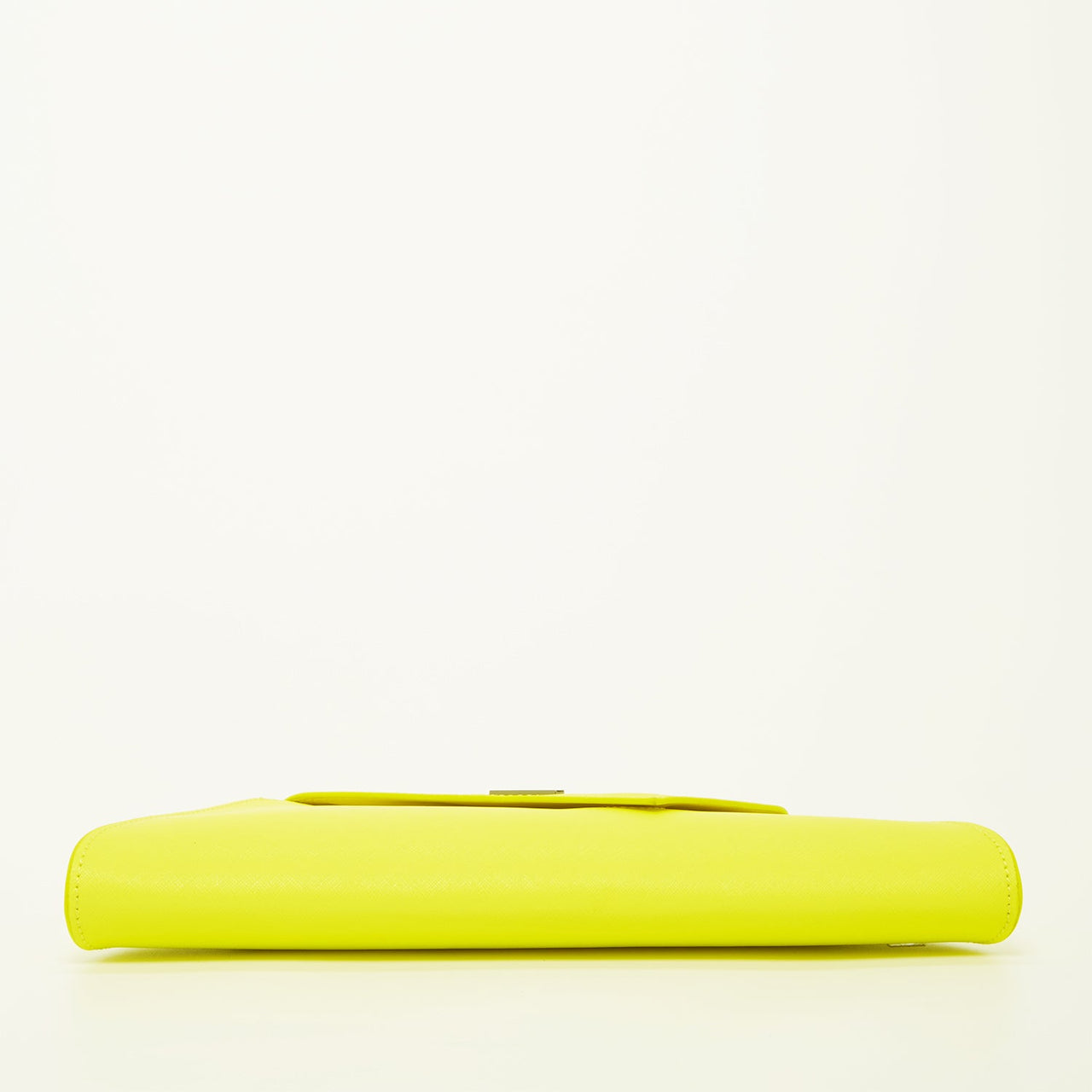 Angelica Electric Yellow Leather Clutch Purse -