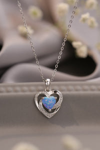 Thumbnail for Opal Heart Pendant Necklace - T - 2 COLORS -