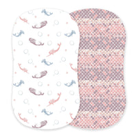 Thumbnail for Newcastle - Mermaids and Scales Bamboo Changing Pad Cover/Bassinet Sheets -