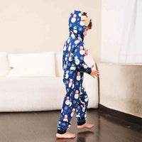 Thumbnail for KIDS Snowman Print Hooded Jumpsuit - T -