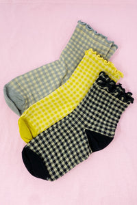 Thumbnail for Ellison & Young - Ruffled Edge Gingham Sock Set -