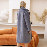 Thumbnail for Sharon Tatem - Plush Thick Warm Loose - Faux Rabbit Fur Coat - Loose Lapel - 11 COLORS -