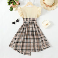 Thumbnail for Plaid Round Neck Asymmetrical Dress - T - 4 SIZES - 1 COLOR -