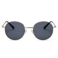 Thumbnail for Geneva | S2066 - Retro Vintage Metal Round Oval Circle Sunglasses - 4 COLORS -