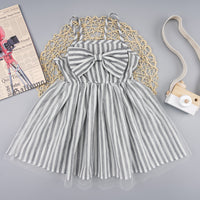 Thumbnail for Striped Bow Detail Spaghetti Strap Dress - T - 5 SIZES - 1 COLOR -