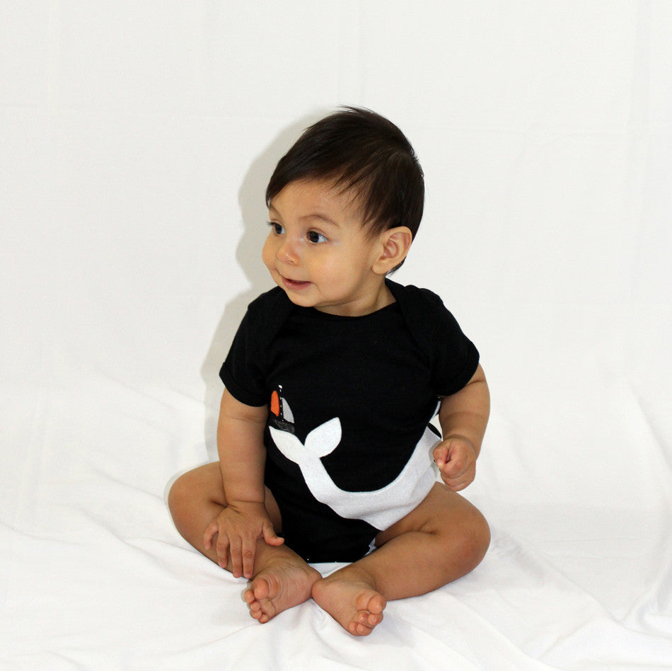 Baby Onesie - Big Whale and Little Sailboat - 1 COLOR -