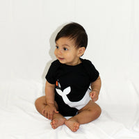 Thumbnail for Baby Onesie - Big Whale and Little Sailboat - 1 COLOR -