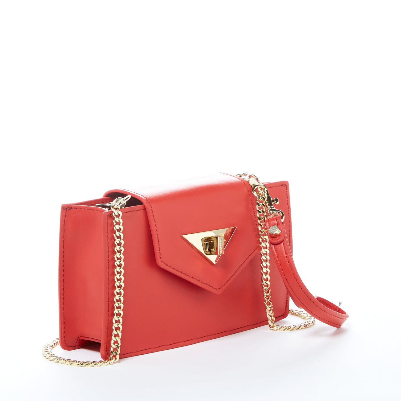 Mary Red Purse Mini Crossbody Bag Leather Wristlet -