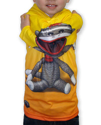 Thumbnail for Mouthman - SOCK MONKEY Hoodie Chomp Shirt - ADULT SIZES AVAILABLE! - 13 SIZES -