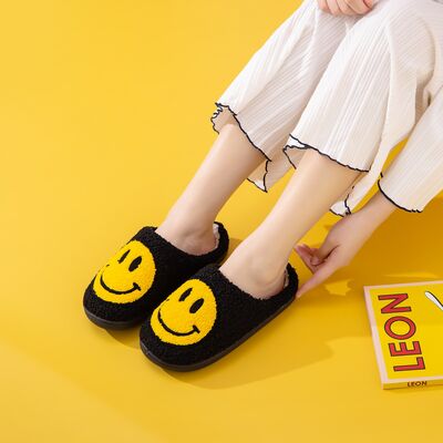 Melody Smiley Face Slippers - T - 1 COLOR -