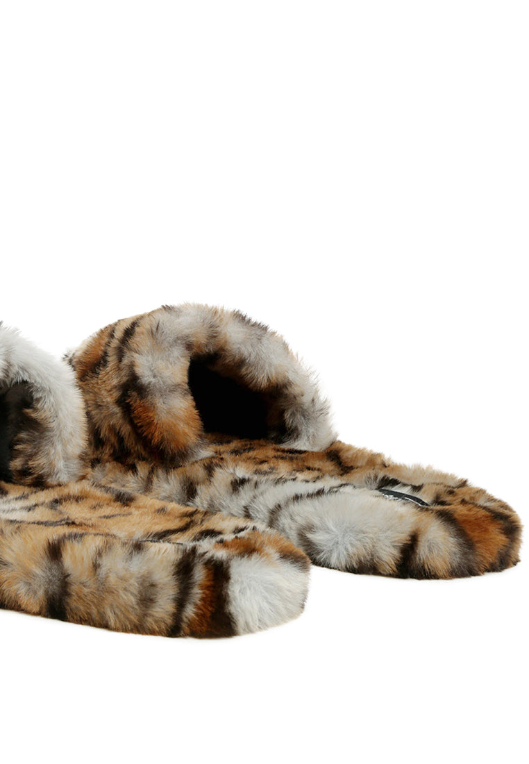 London Rag - Snuggle-In Indoor Fur Slide Flats - 2 COLORS -