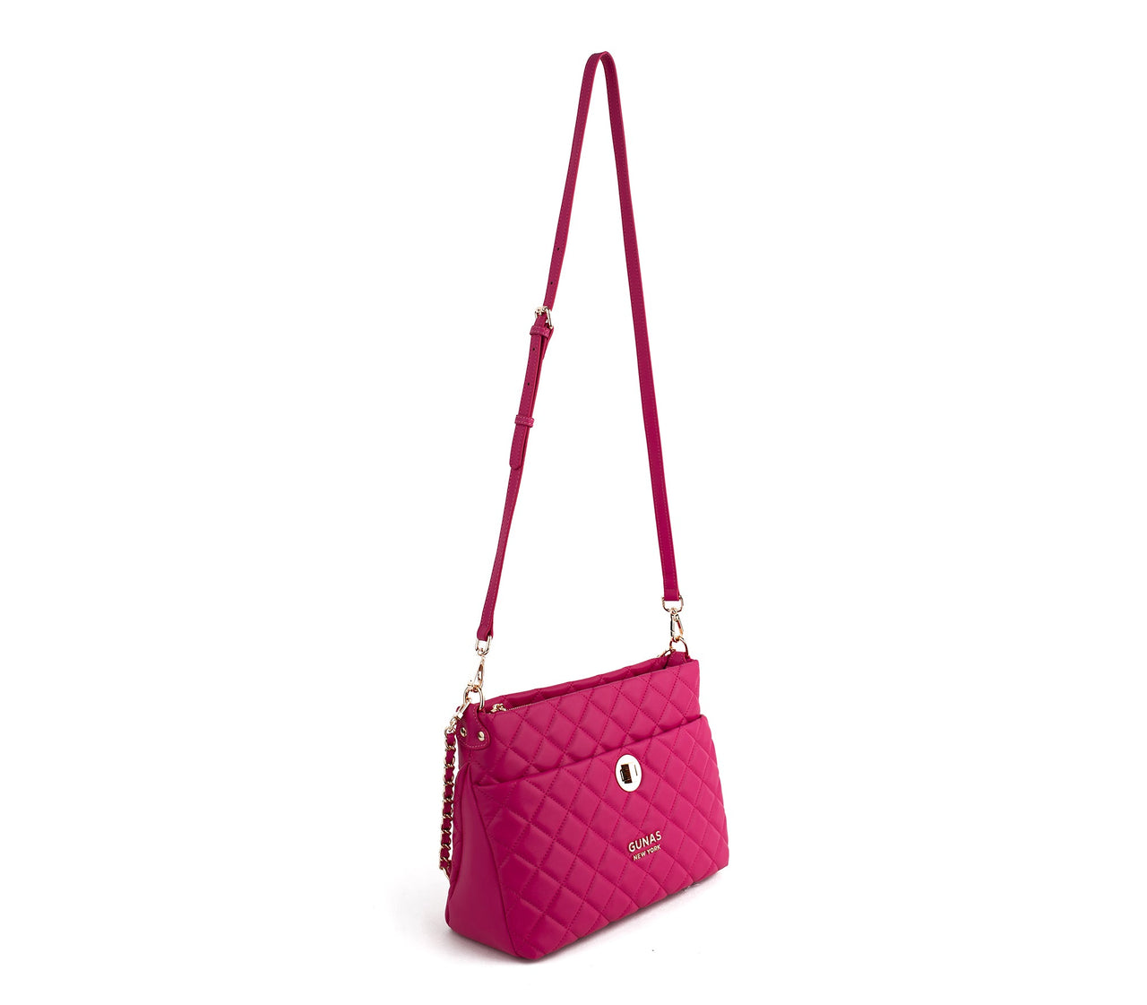 GUNAS NEW YORK - Koi - Pink Quilted Vegan Leather Purse - 1 COLOR -