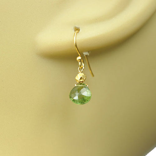 Gena Myint - Peridot Drop Earrings -