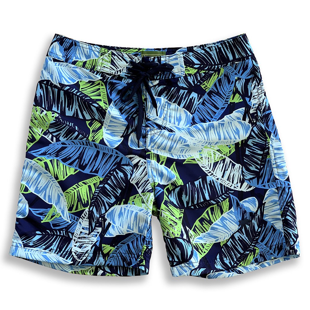 La Palma Eco-Beachwear Surf Botanical Print 17" Boardshorts - 1 COLOR