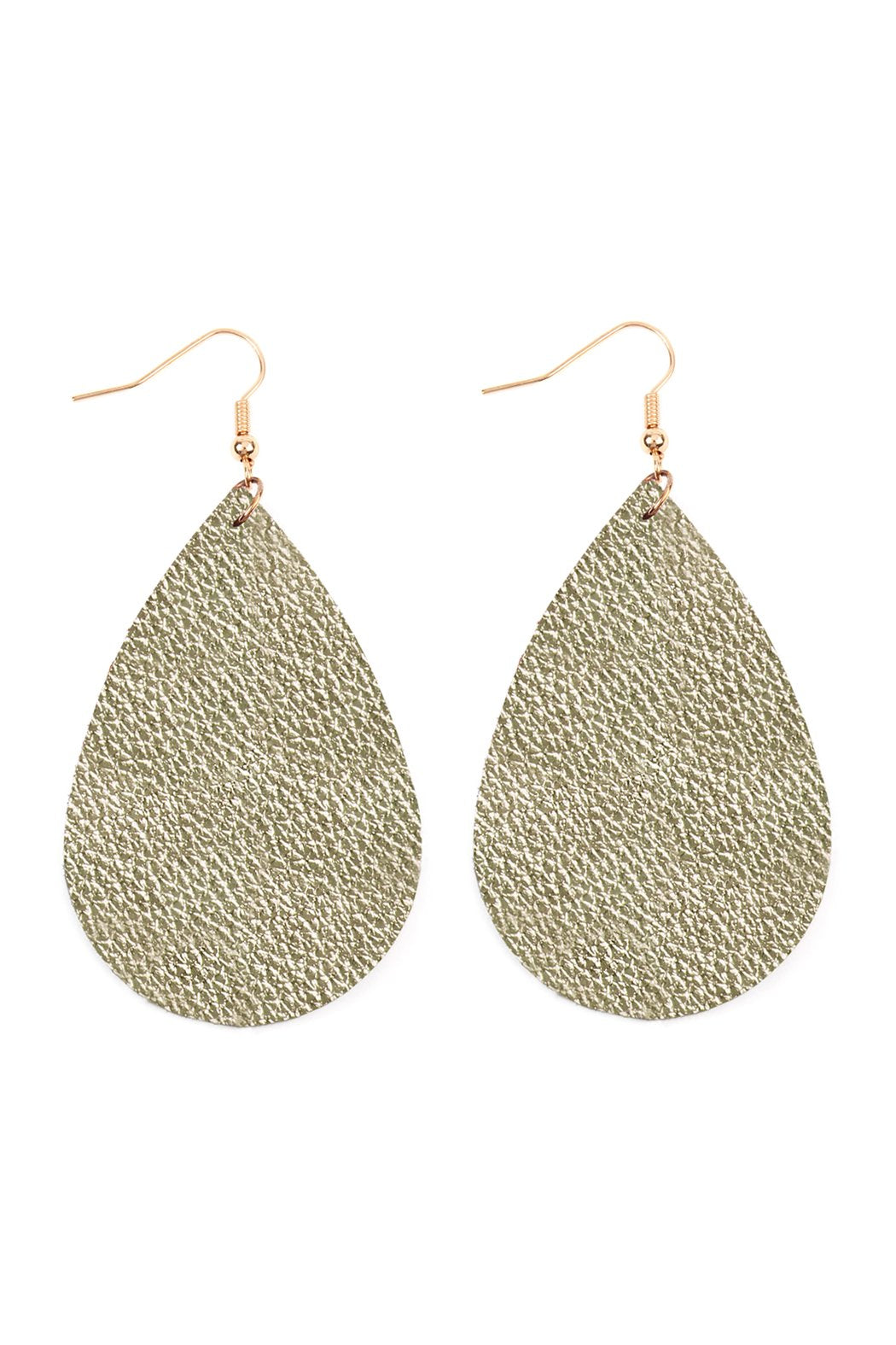 Teardrop Leather Earrings - 18 COLORS -