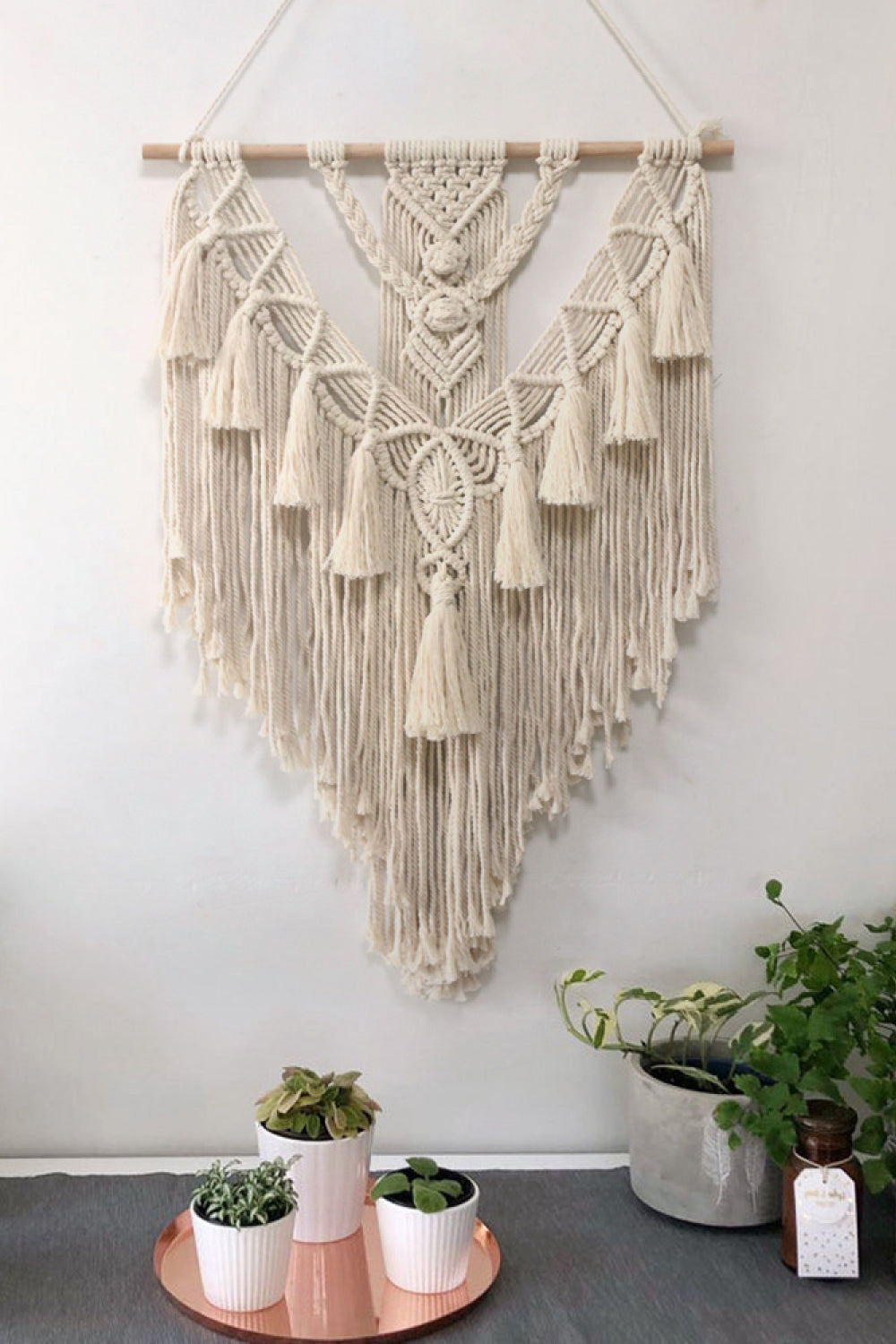 Macrame Fringe Wall Hanging Decor - T - 1 COLOR -