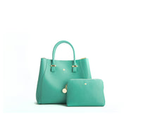 Thumbnail for GUNAS NEW YORK - Jane - Tiffany Blue Vegan Leather Satchel with dust bag - 1 COLOR -