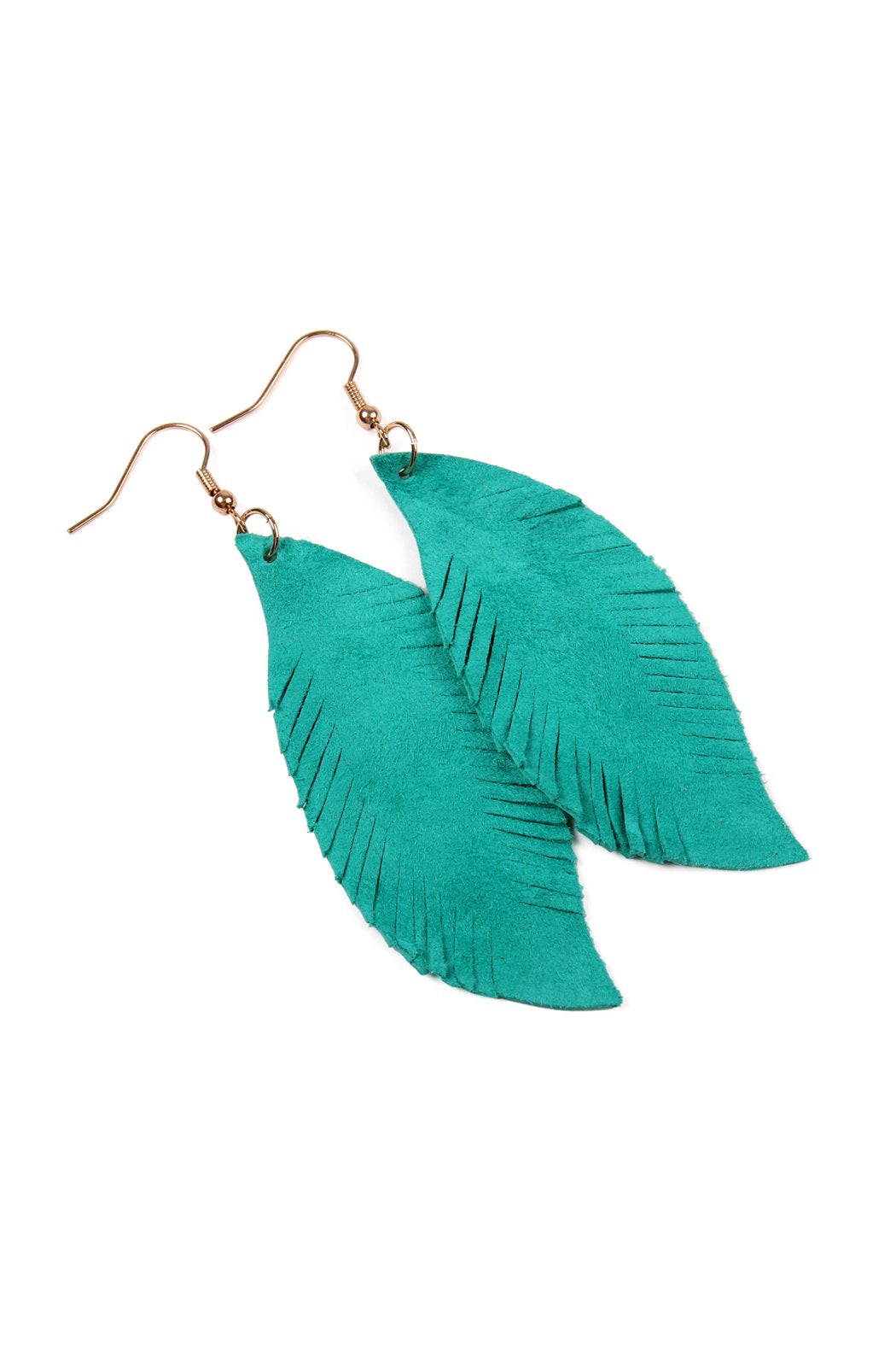 Fringe Suede Leather Earrings - 13 COLORS -