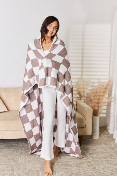 Cuddley Checkered Decorative Throw Blanket - T - 6 COLORS -